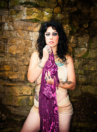 Woman purple costume scarf face - araceli gilbert free wallpaper for mobile