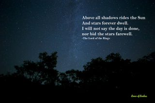 Night sky stars quote sun - a night sky free wallpaper