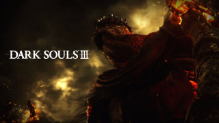 Dark souls ii demon flaming - his hand and a fire in the background free wallpaper