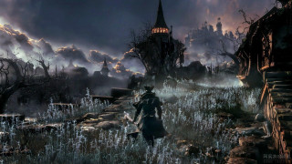 Man walking dead grass dark - bloodborne free wallpaper