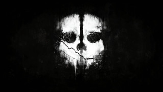 Black white skull background monochrome 2 - a white skull free wallpaper