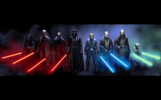 Star wars characters dark background 7 - a group of star wars characters free wallpaper