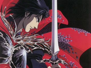 Man red black outfit sword 2 - a sword and a sword free wallpaper