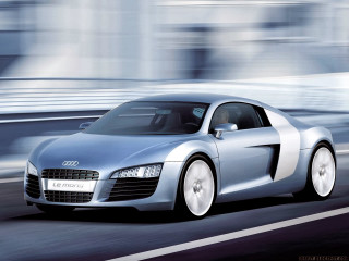 Silver car driving street bridge 2 - a bridge and buildings free wallpaper