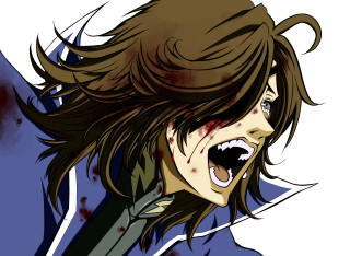 Bloody woman knife blood splatter - a bloody face free wallpaper