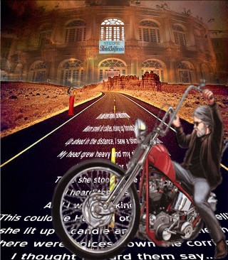 Man motorcycle road words ride - movie poster free wallpaper for tablet