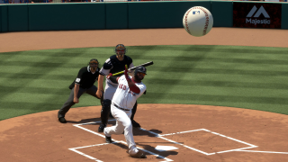 Baseball player swinging bat catcher - white pants free wallpaper