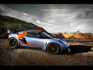 Blue orange sports car desert - andrew law free wallpaper