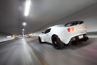 White sports car tunnel lights - a black roof free wallpaper