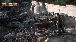 Dead rising crowd cars man - huge free wallpaper
