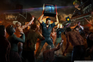 Man holding box zombies city - doc hammer free wallpaper for desktop