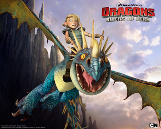 Cartoon character dragon ride boy - a boy free wallpaper