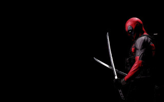 Deadpool character swords black background 2 - a black background behind free wallpaper