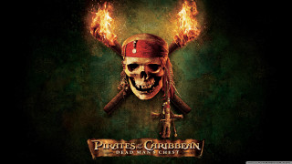 Pirate skull cross sword flames - cinematic composition free wallpaper