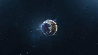 Planet dark sky stars bright - the planet free wallpaper