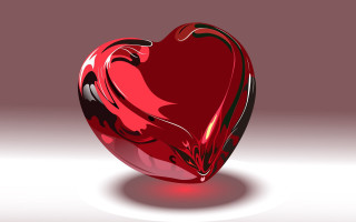 Red heart object white surface 3 - a light reflection free wallpaper for desktop
