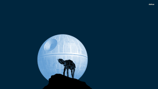 Death star camel hill space - full moon free wallpaper