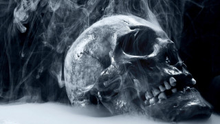 Smoke skull black white background 5 - vanita free wallpaper for desktop