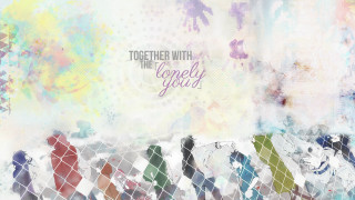 Together girl fence colorful background - a colorful picture free wallpaper