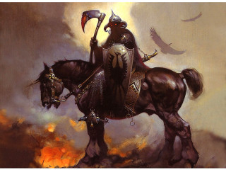 Knight horse sceptacle bird flying - a painting of a knight free wallpaper