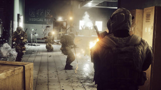 Soldiers building smoke gasmask battle - dynamic lighting free wallpaper