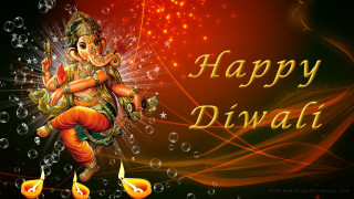 Happy diwali lord ganeshri glowing - bapu free wallpaper for desktop