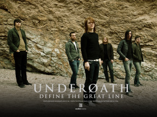 Men rock wall underoath group - a group of men free wallpaper
