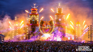 Concert crowd fireworks clock tower - dr. atl free wallpaper