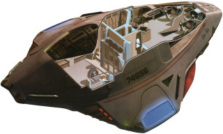 Futuristic vehicle large engine compartment - syd mead. free wallpaper