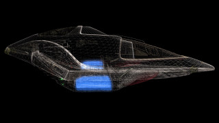 Futuristic vehicle blue stripe black - a blue stripe free wallpaper