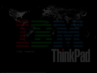 Black background world map IBM - dark background free wallpaper for desktop