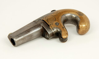 Silver gold gun wooden handle - a silver free wallpaper