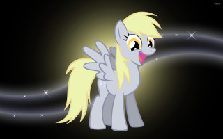 Cartoon pony light black background - free light wallpaper for desktop