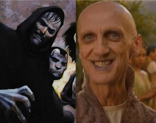 Bald man painting mask goatee - art of brom free wallpaper