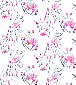 White pink flowers branches spring - free aesthetic wallpaper for tablet