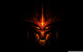 Demonic glowing eyes fangs night - the dark night free wallpaper