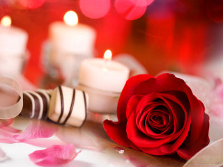 Rose chocolate candy table candles - candy free wallpaper