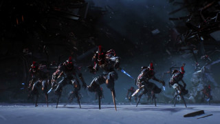 Group horses snow night lights - a group of people riding free wallpaper for desktop