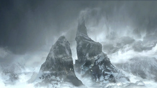 Mountain range snow covered dark - a few snow covered mountains free wallpaper