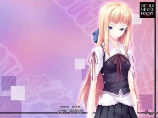 Anime girl blonde hair black 5 - hint of yayoi kasuma free wallpaper for desktop