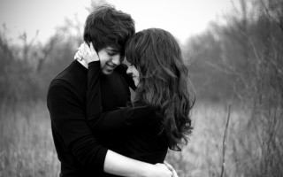 Man woman hugging field tall - photo of them free wallpaper
