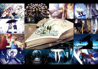 Anime collage book tree please - a collage of anime characters free wallpaper