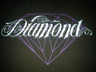 Diamond logo black shirt purple - lettering free wallpaper