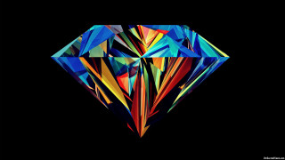 Diamond black background blue red - diamond free wallpaper for desktop