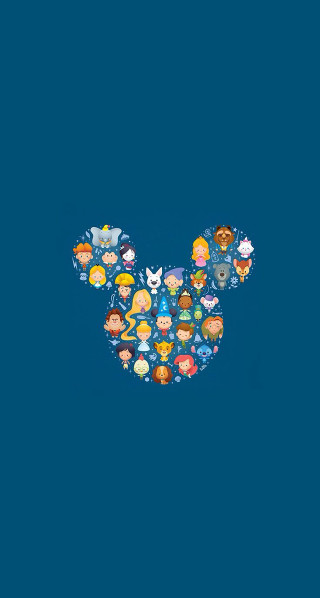 Mickey mouse avatars blue background - renaissance free wallpaper for mobile