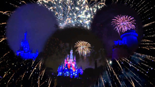 Castle fireworks sky stars background - pixar and disney animation free wallpaper