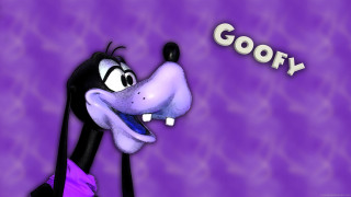 Goofy cartoon character goofy face - purple background free wallpaper