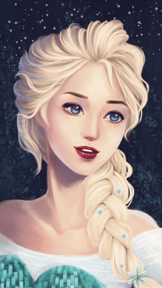 Woman blueeyes whitedress braid fantasy - digital painting free wallpaper for mobile