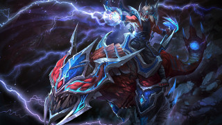 Demonic creature sword lightning background 2 - a demonic looking creature free wallpaper