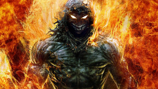 Demonic man in flames demon - a demonic looking man free wallpaper